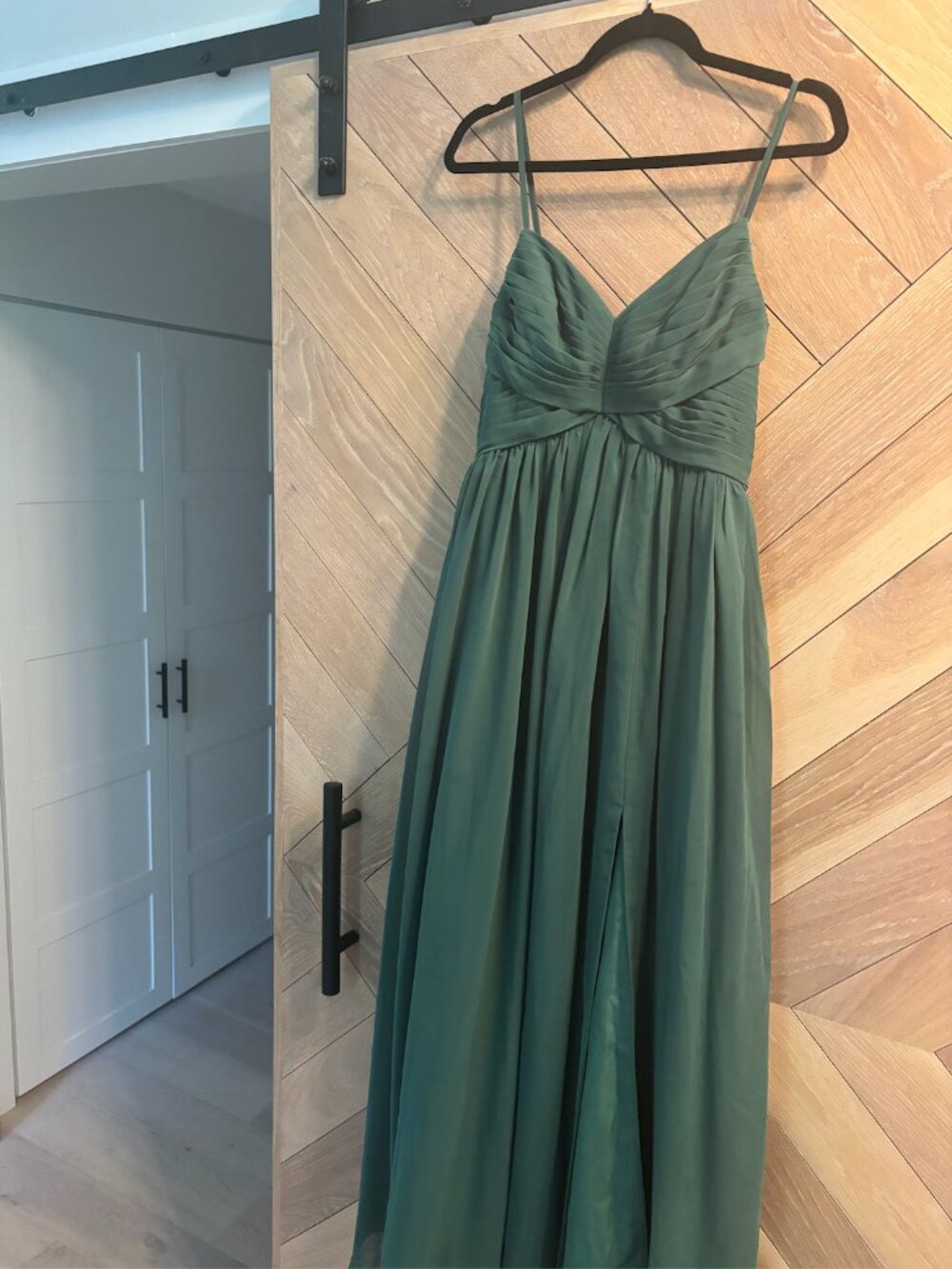 Azazie Alia Bridesmaid Dress - Dark Green - With Imperfections